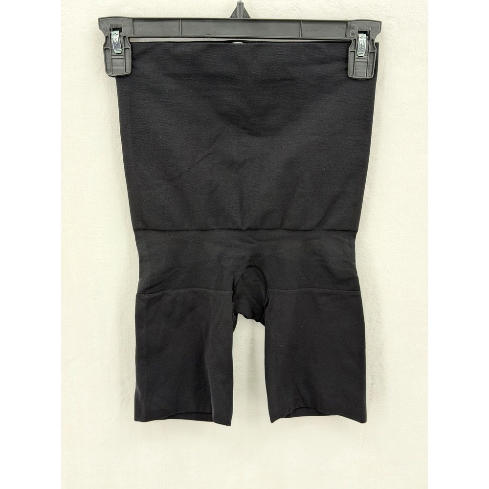 Assets by Spanx Shapewear Womens Medium Black Remarkable Results Thigh Shorts